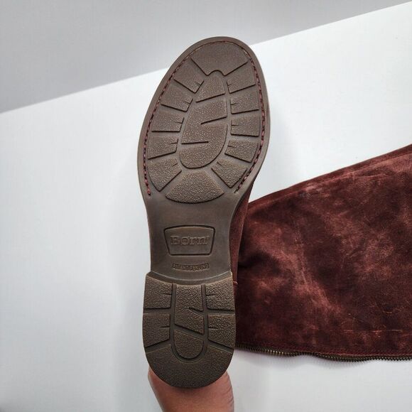 BORN Women's Borman Brick Red Suede Boots Size 6 NEW | Over the Knee, Fold Over - Picture 8 of 9